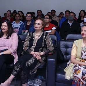 Cultural performance at a Moksha event