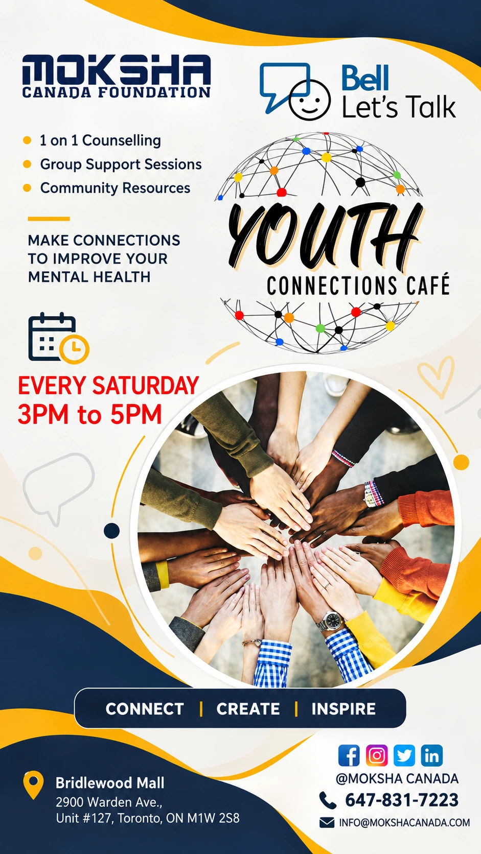 Youth gathering at a Moksha Canada program
